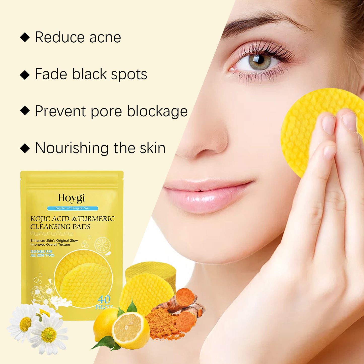 Turmeric Cleansing Pad - Exfoliating Makeup Remover