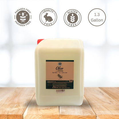 Roomsium Olive Hair Conditioner - 1.3 Gallon Bulk Refill - Paraben Free, Gluten Free & Cruelty Free
