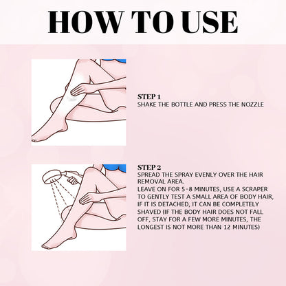 Hair Removal Spray - Gentle Depilatory Foam Mousse