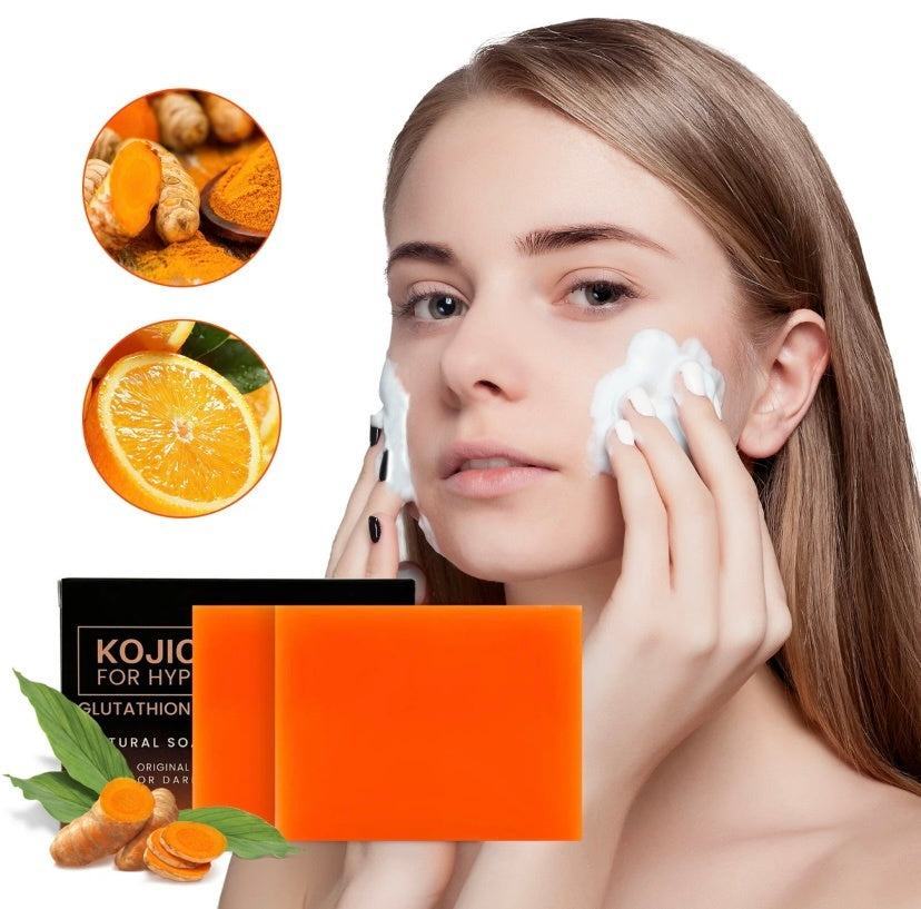 Organic Turmeric & Kojic Acid Soap - Hyperpigmentation Treatment