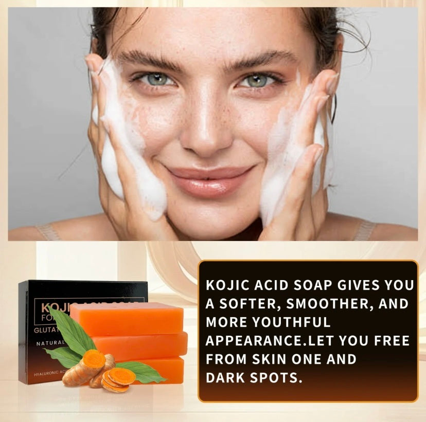 Organic Turmeric & Kojic Acid Soap - Hyperpigmentation Treatment