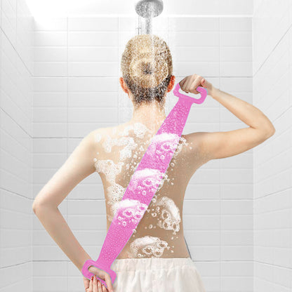 Silicone Back Scrubber Belt - Exfoliating Shower Brush