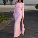 One-Shoulder Ruffle Dress