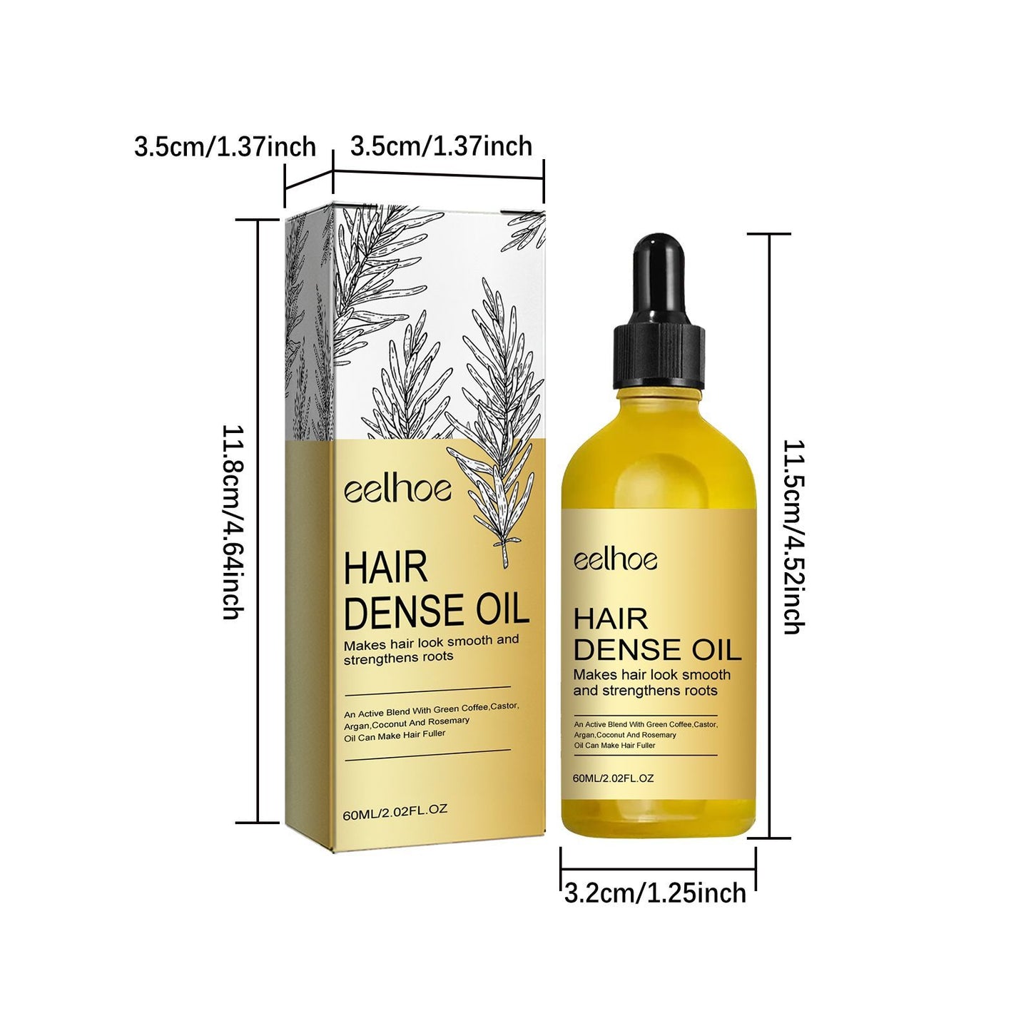 Rosemary Hair Treatment Oil - Scalp Cleansing & Repair for Dry Frizzy Hair