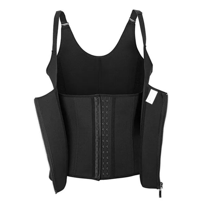 Zippered Waist Trainer Corset - Body Shaper & Back Support