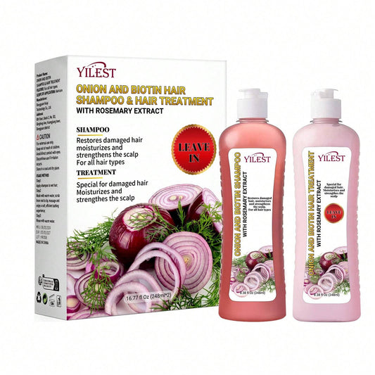 Onion Shampoo & Conditioner Set - Hair Growth Formula with Onion Extract & Vitamin E