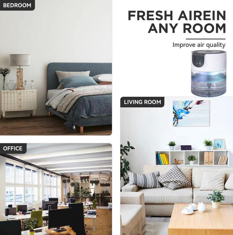 Air Purifier with LED Night Light - Essential Oil Diffuser