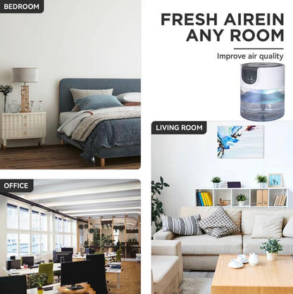 Air Purifier with LED Night Light - Essential Oil Diffuser