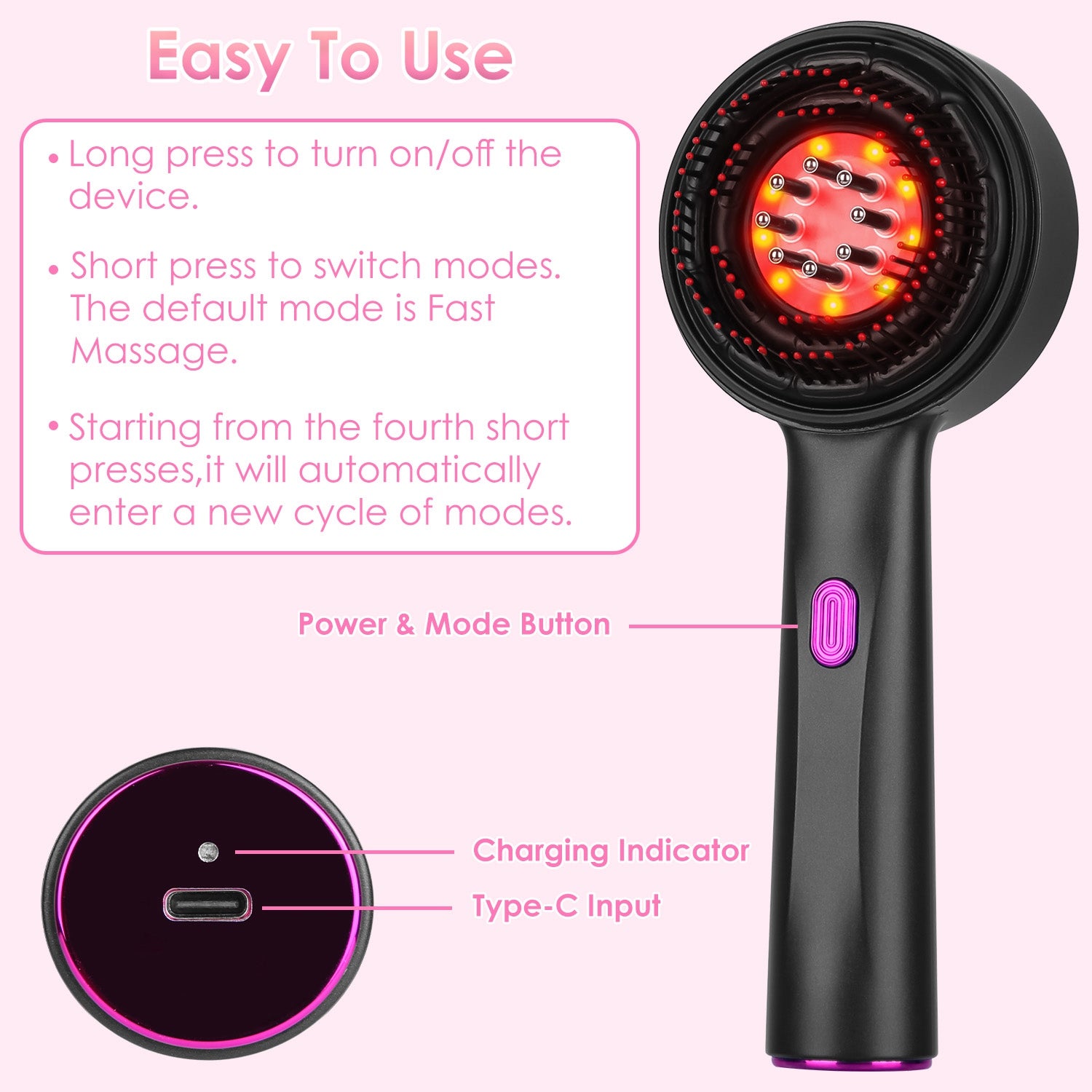 Red Light Scalp Massager