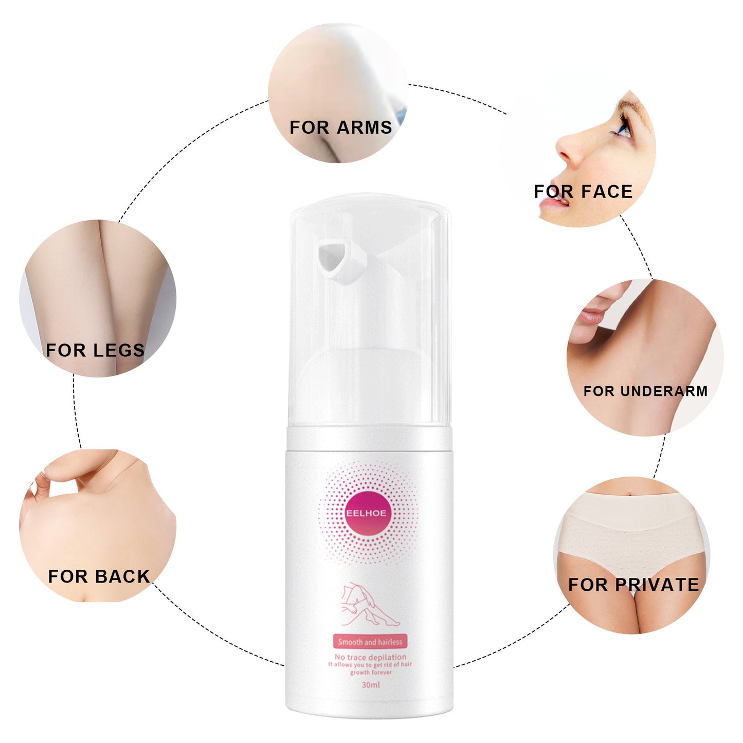 Hair Removal Spray - Gentle Depilatory Foam Mousse