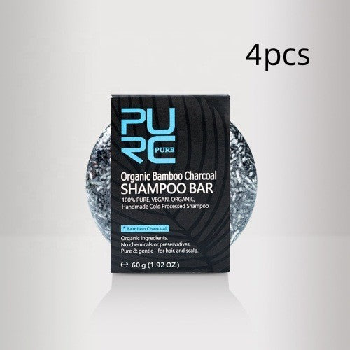 Bamboo Charcoal Shampoo Soap Bar - Natural Hair Cleanser