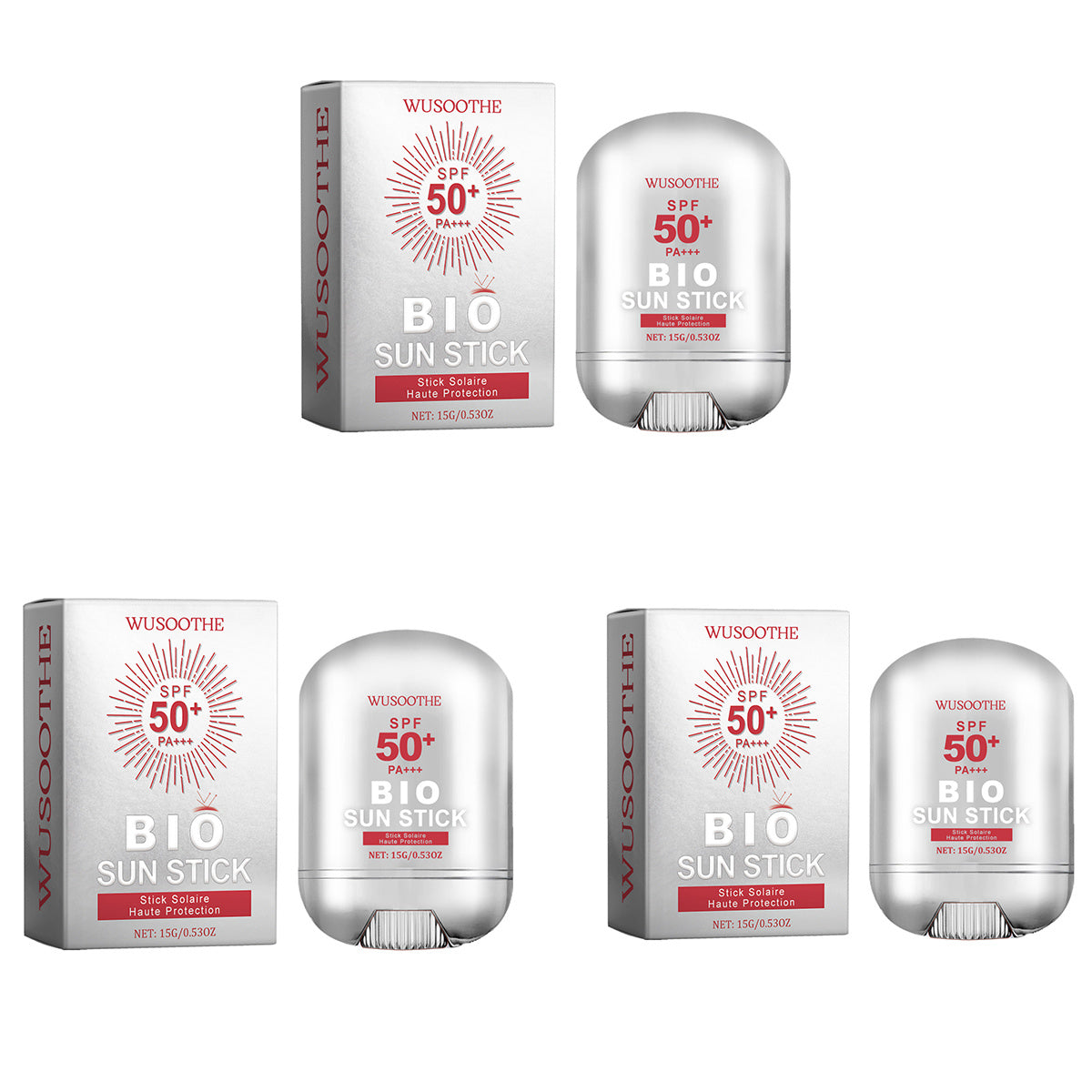 SPF 50 Sunscreen Stick - Portable UV Protection with Collagen & Hyaluronic Acid