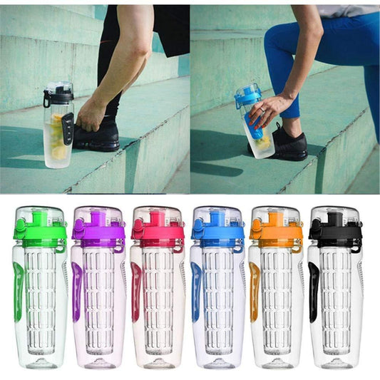 32oz Fruit Infuser Water Bottle - BPA Free Sports Bottle.