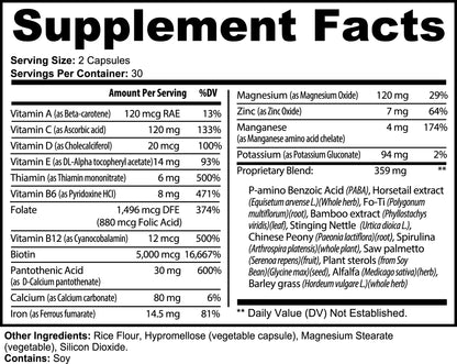 Hair, Skin & Nails Vitamins - Beauty Supplement