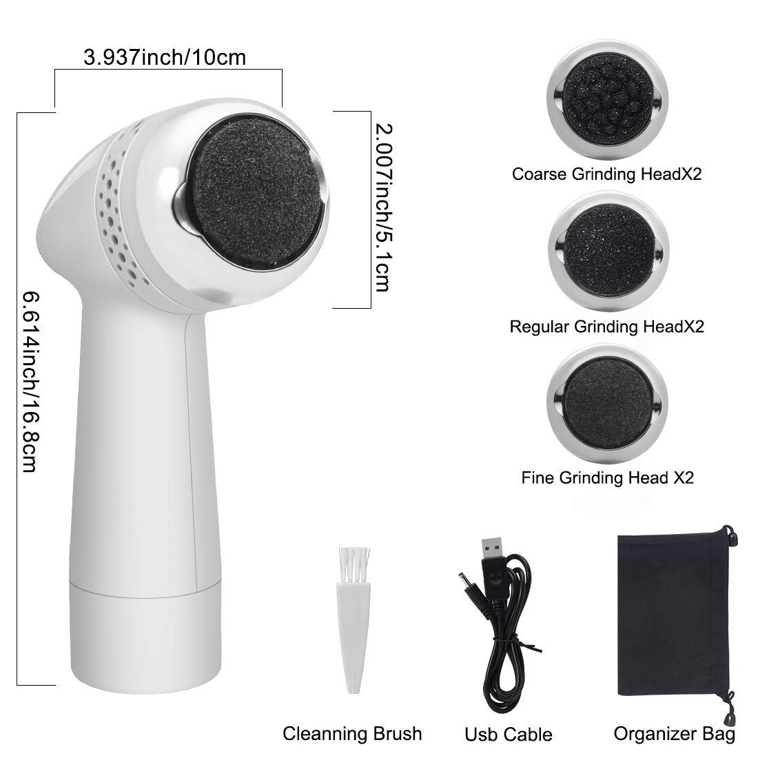 Electric Foot Grinder - Callus Remover & Dead Skin Exfoliator