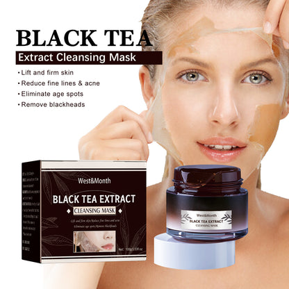 Black Tea Facial Mask - Deep Pore Cleansing & Hydrating Face Mask with Ginseng & Honey