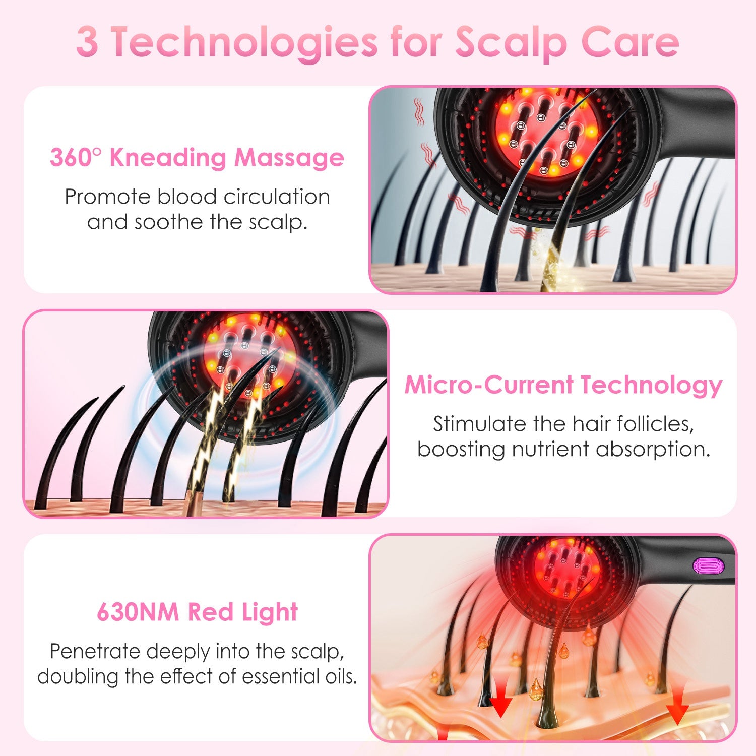 Red Light Scalp Massager