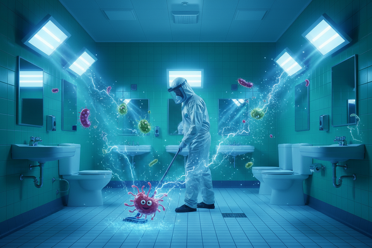 someone-cleaning-a-industrial-bathroom-with-blue-light-technology-with-a-mint-green-background-and-i-would-like-to-see-the-germs-disappearing.png